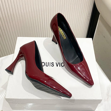 Xajzpa New Style Women's Fashion Leopard Ladies Slip on Women's High Heels Fashion Party Pumps Women Pointed Toe Super High Shoes Women